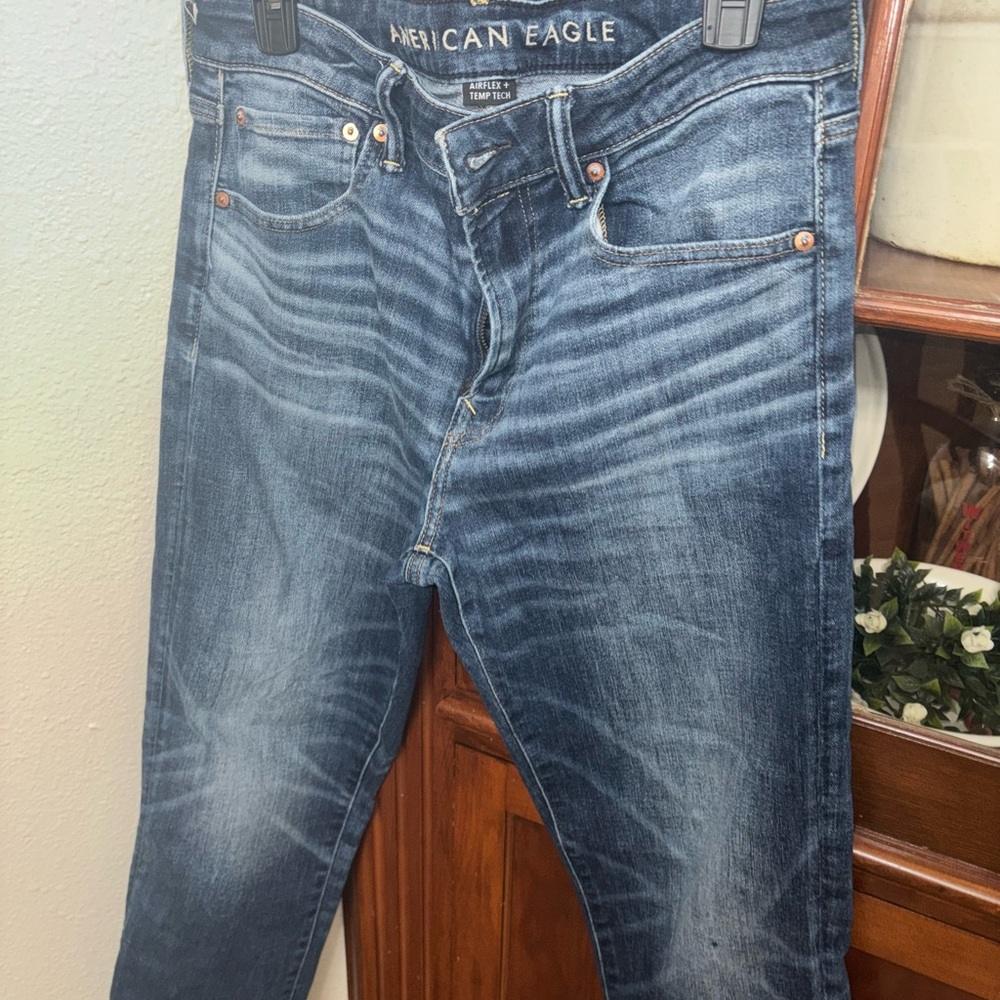 American Eagle Outfitters Men's Dark Blue Jeans